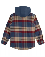 Дитяча фланелева сорочка Levi's з капюшоном 1159841312 (Синій/Червоний 147-163)