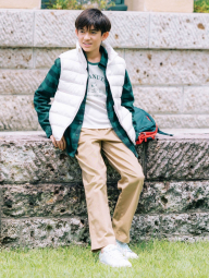 Детская фланелевая рубашка Uniqlo в клетку 1159855738 (Зеленый 145-155) на рост 145-155 см