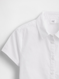 Детская рубашка GAP с короткими рукавами 1159859218 (Белый L) на рост 140 см