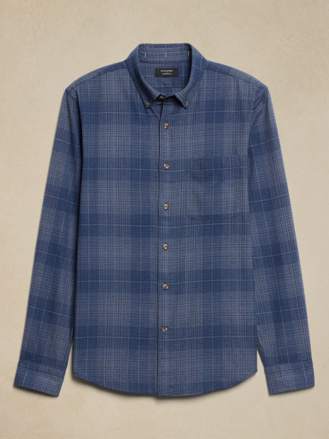 Мужская рубашка в клетку Banana Republic 1159838976 (Синий XXL)