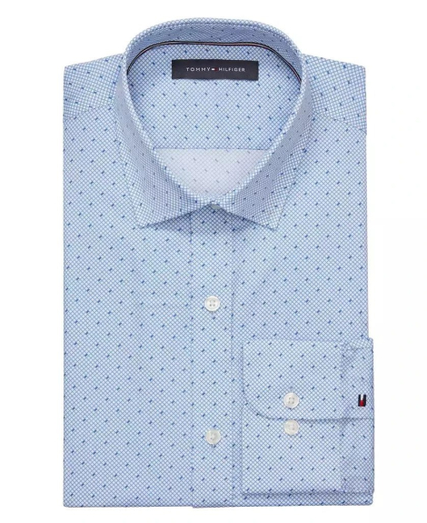 Мужская рубашка Tommy Hilfiger с принтом 1159840161 (Синий XXL)