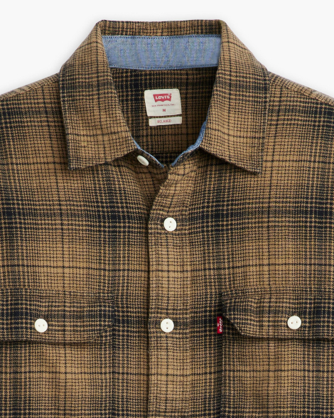 Чоловіча фланелева сорочка Levi's 1159840342 (Коричневий 3XL)