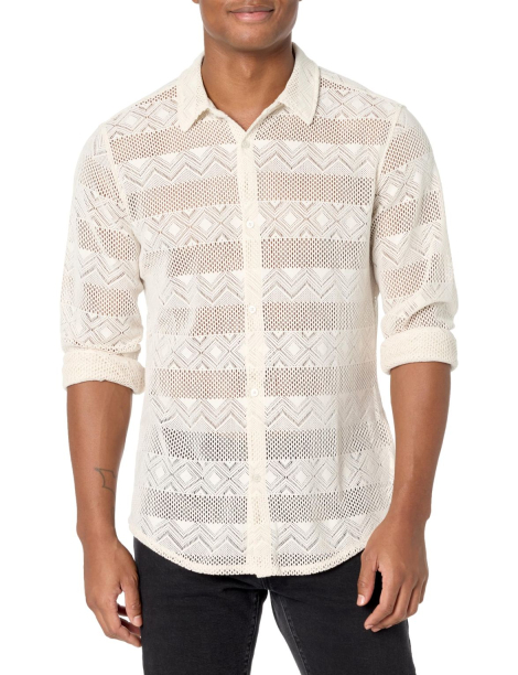 Вязаная рубашка Guess 1159840991 (Молочный XL)