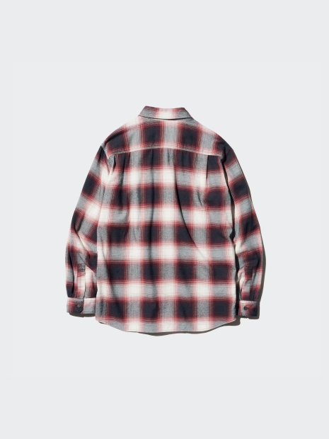 Фланелевая рубашка в клетку UNIQLO 1159842730 (Красный XL)