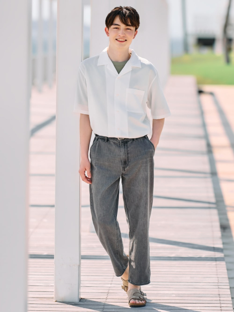 Рубашка с коротким рукавом UNIQLO 1159846160 (Белый XXL)