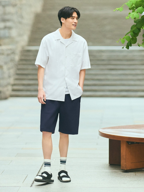 Рубашка с коротким рукавом UNIQLO 1159846160 (Белый XXL)