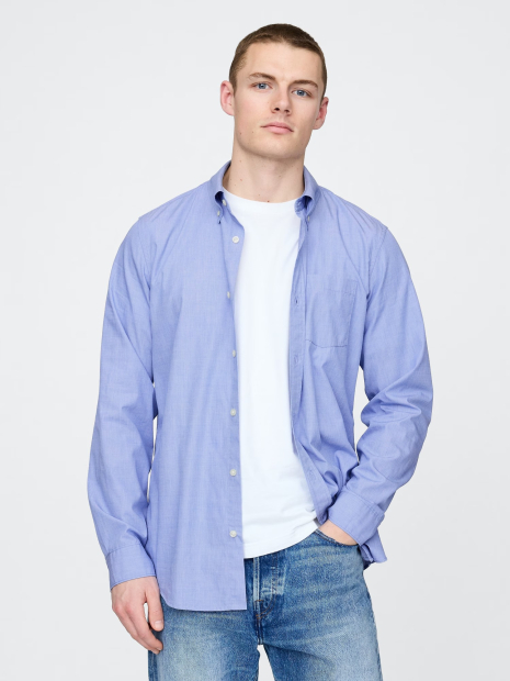Мужская рубашка Gap 1159846217 (Голубой M)