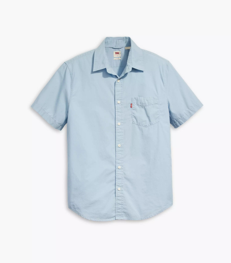 Мужская рубашка Levi's с коротким рукавом 1159846884 (Голубой XXL)