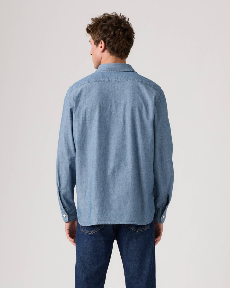 Чоловіча сорочка Levi's на гудзиках 1159847382 (Синій S)