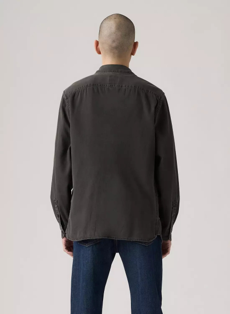 Мужская джинсовая рубашка Levi's на пуговицах 1159847478 (Черный M)