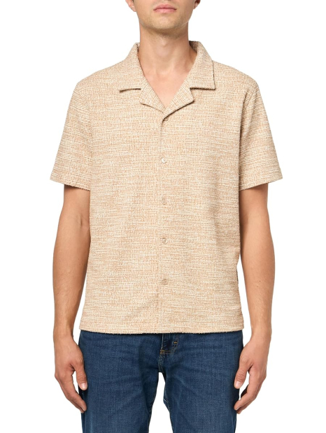 Мужская рубашка GUESS из текстурированной ткани 1159847862 (Бежевый XXL)