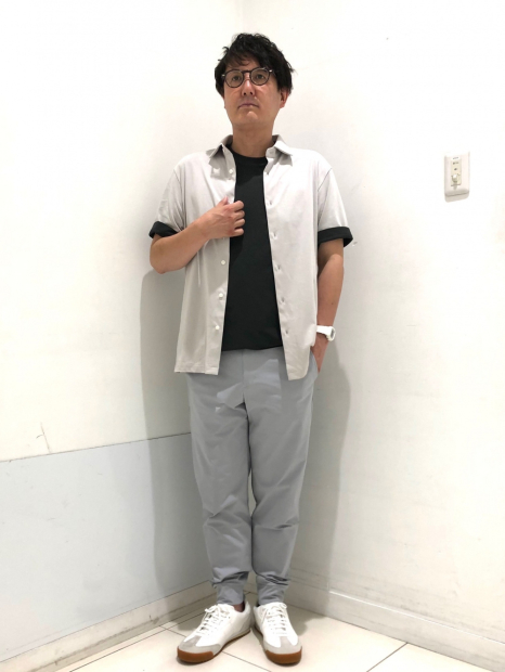 Рубашка с коротким рукавом AIRism UNIQLO 1159849088 (Серый XL)