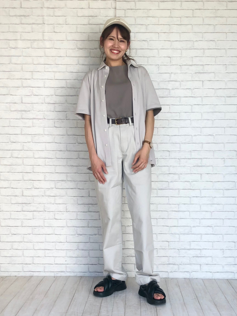 Рубашка с коротким рукавом AIRism UNIQLO 1159849088 (Серый XL)