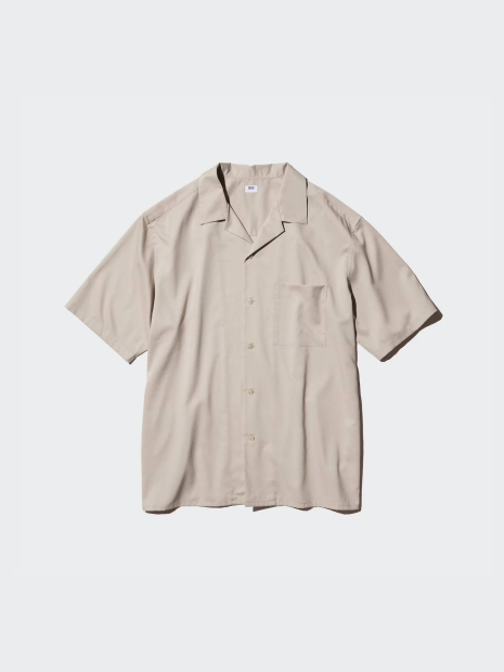 Рубашка с коротким рукавом UNIQLO 1159849990 (Бежевый XXL)