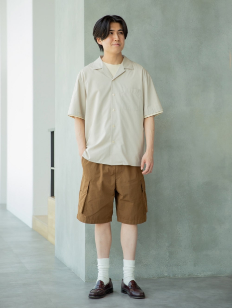 Рубашка с коротким рукавом UNIQLO 1159849990 (Бежевый XXL)