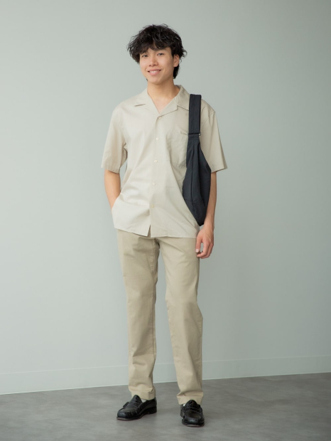 Рубашка с коротким рукавом UNIQLO 1159849990 (Бежевый XXL)