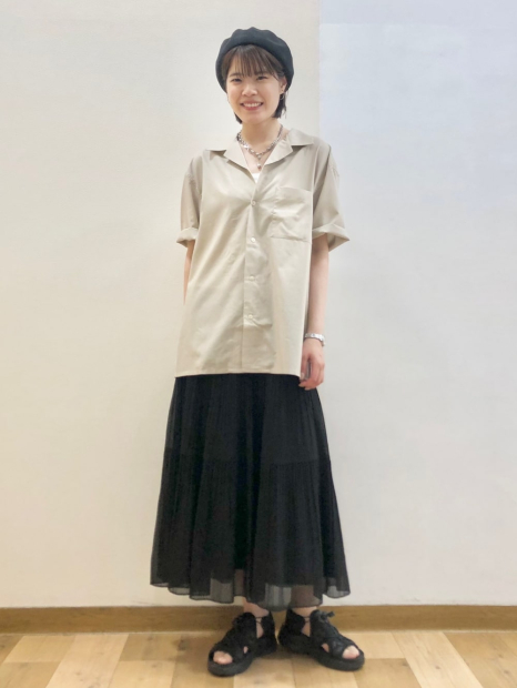 Рубашка с коротким рукавом UNIQLO 1159849990 (Бежевый XXL)