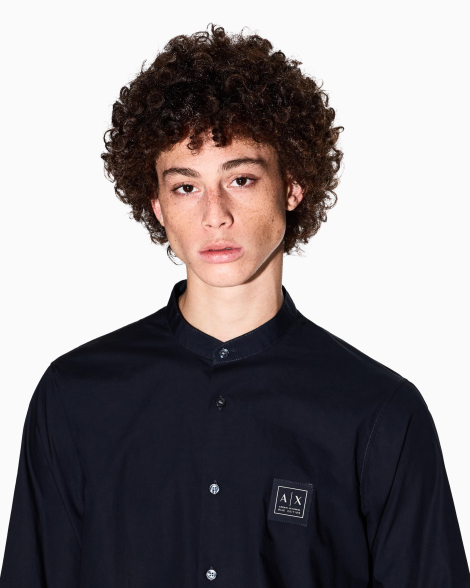 Чоловічі сорочки Armani Exchange з логотипом 1159850787 (Синій L)