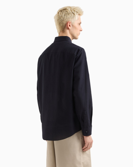 Чоловіча сорочка Armani Exchange 1159850858 (Синій XL)