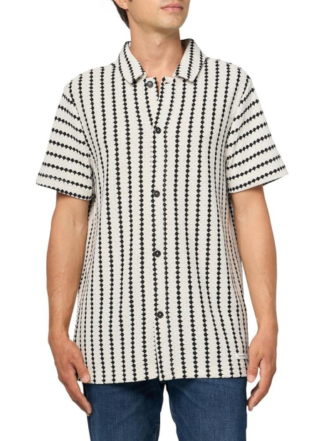 В'язана чоловіча сорочка Karl Lagerfeld Paris з коротким рукавом 1159851400 (Бежевий M)