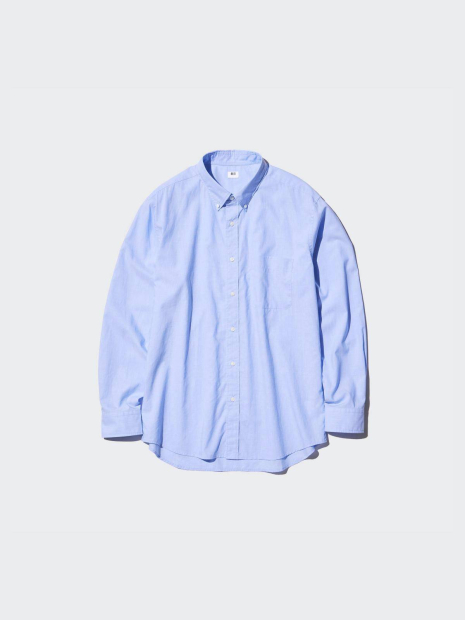 Рубашка UNIQLO 1159851926 (Голубой M)