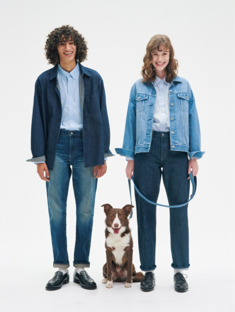 Рубашка UNIQLO 1159851926 (Голубой M)