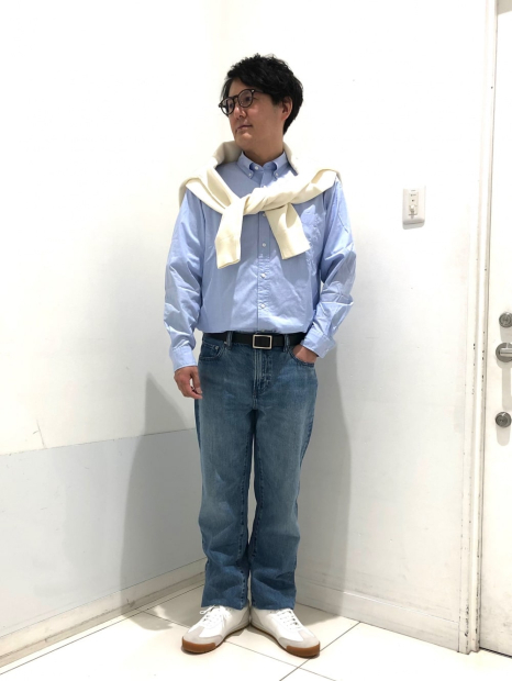 Рубашка UNIQLO 1159851926 (Голубой M)