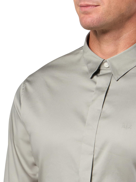 Мужская рубашка Armani Exchange с логотипом 1159852479 (Серый XL)