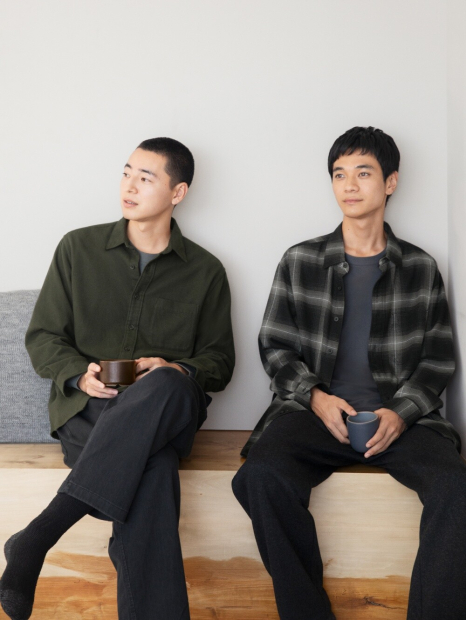 Фланелева сорочка в клітину UNIQLO 1159852954 (Чорний L)