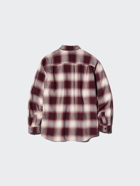 Фланелева сорочка в клітину UNIQLO 1159852993 (Червоний L)