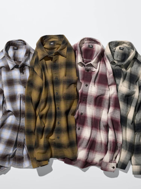 Фланелева сорочка в клітину UNIQLO 1159852993 (Червоний L)