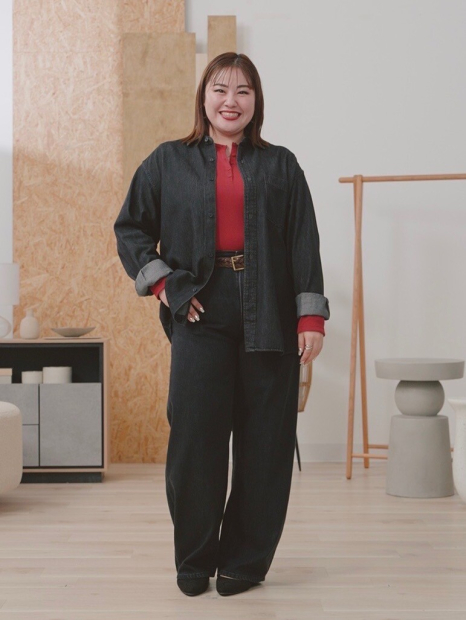 Джинсова сорочка UNIQLO 1159853407 (Чорний XL)