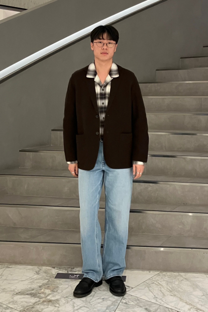 Фланелевая рубашка UNIQLO and JW ANDERSON в клетку 1159853502 (Серый XXL)