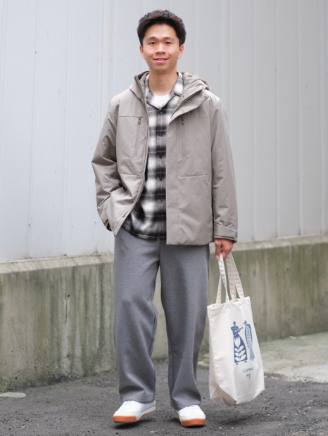 Фланелевая рубашка UNIQLO and JW ANDERSON в клетку 1159853502 (Серый XXL)