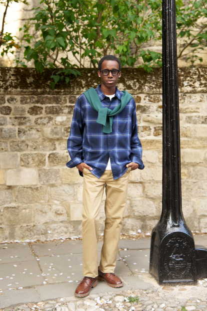 Фланелева сорочка в клітину UNIQLO 1159853509 (Синій M)