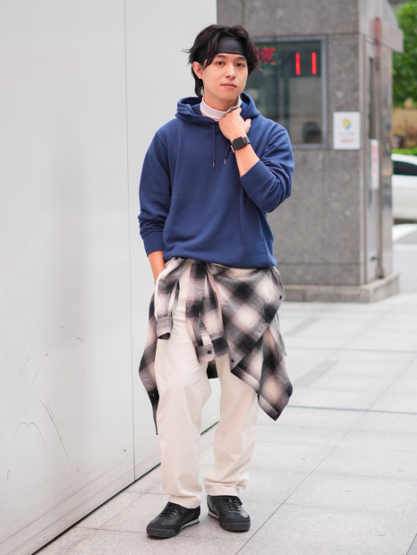 Фланелевая рубашка в клетку UNIQLO 1159853758 (Серый M)