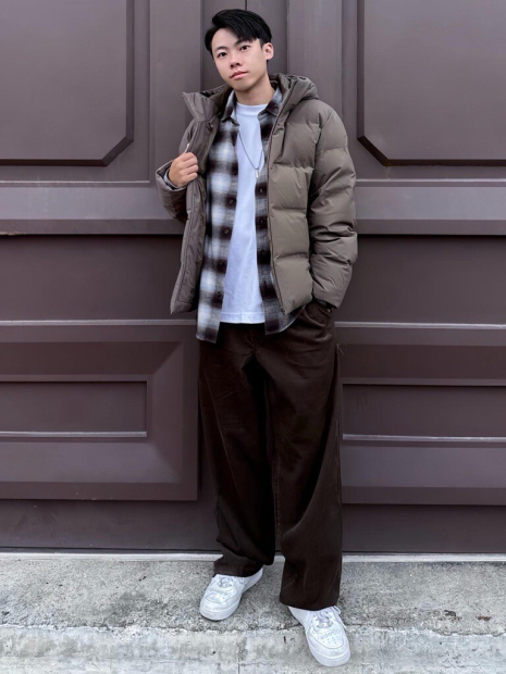 Фланелевая рубашка в клетку UNIQLO 1159853762 (Голубой 3XL)