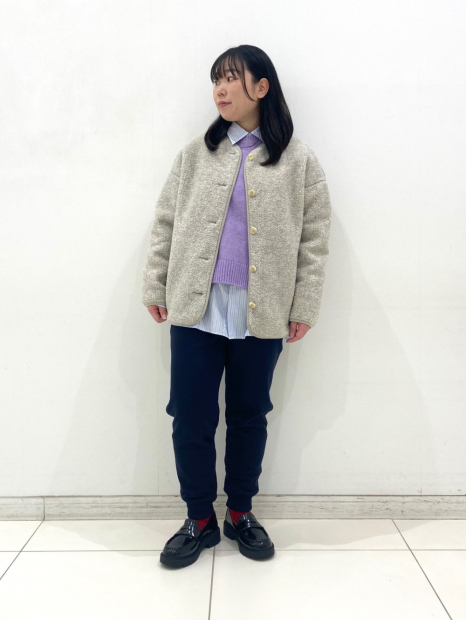 Рубашка в полоску UNIQLO 1159855178 (Голубой M)