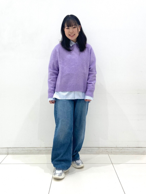 Рубашка в полоску UNIQLO 1159855178 (Голубой M)