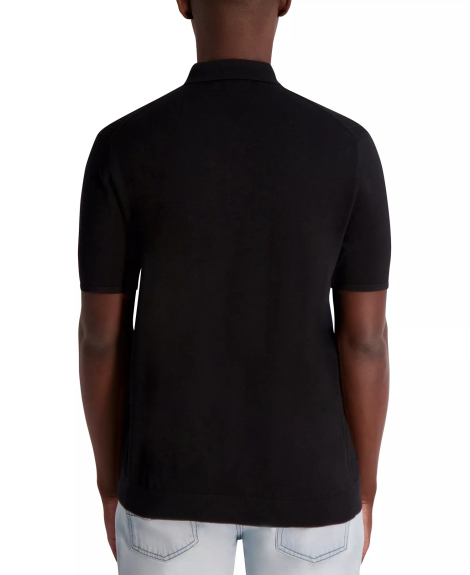 В'язана чоловіча текстурована сорочка Karl Lagerfeld Paris з коротким рукавом 1159855141 (Чорний M)