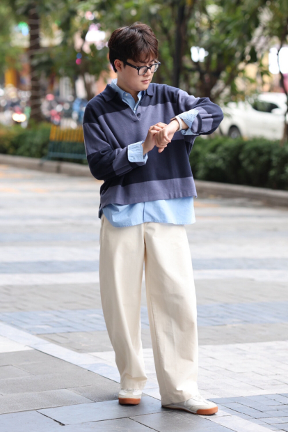 Рубашка оверсайз UNIQLO из плотной ткани 1159855690 (Голубой L)