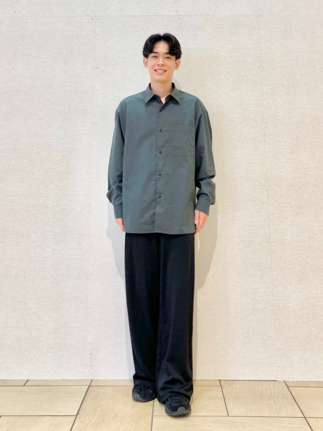 Рубашка оверсайз UNIQLO из плотной ткани 1159855692 (Зеленый XL)