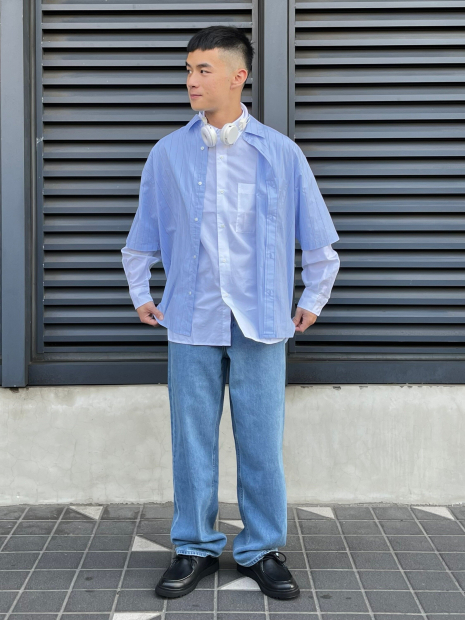 Рубашка оверсайз UNIQLO из плотной ткани 1159855962 (Белый XXL)