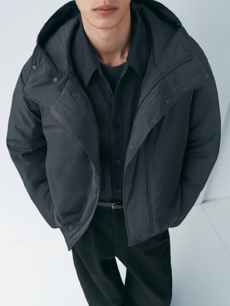 Рубашка оверсайз из твила UNIQLO 1159855992 (Синий M)