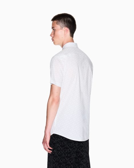 Чоловіча сорочка Armani Exchange з коротким рукавом 1159856337 (Білий XL)