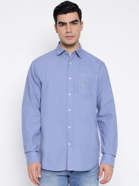 Мужская рубашка Guess 1159856736 (Синий XXL)