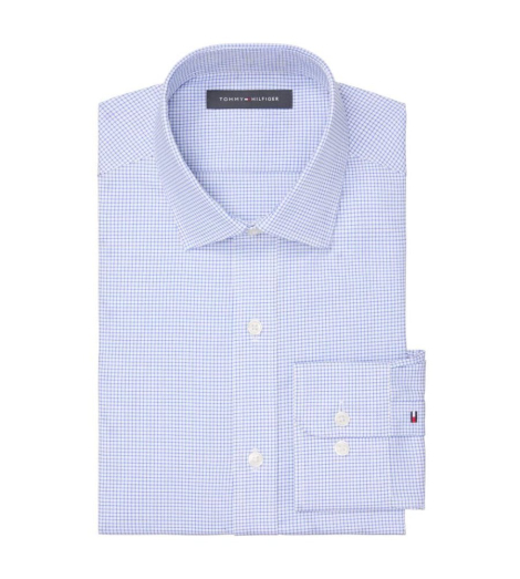 Мужская рубашка Tommy Hilfiger в клетку 1159856738 (Синий/Белый XXL)