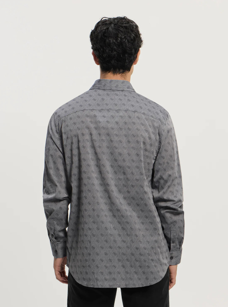 Сорочка з принтом Guess на гудзиках 1159856938 (Сірий M)