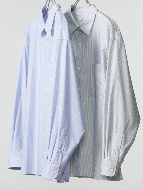 Сорочка в смужку UNIQLO оверсайз 1159857029 (Зелений L)