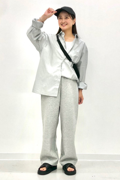 Сорочка в смужку UNIQLO оверсайз 1159857029 (Зелений L)